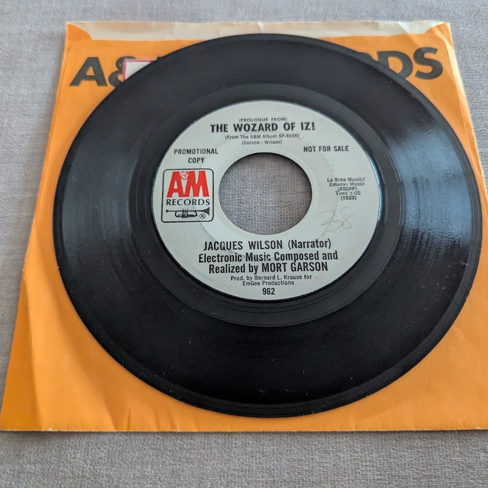 The Wozard Of Iz! 45 Vinyl Record